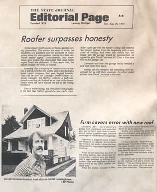 Editorial page for Sherriff Goslin Roofing